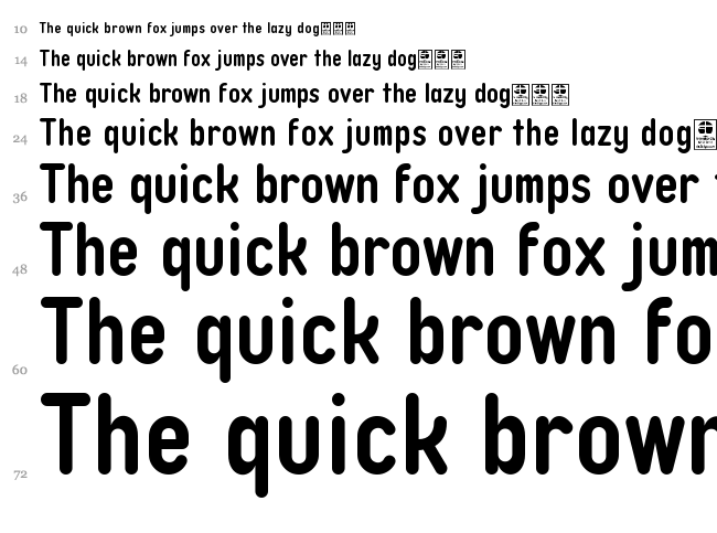 Typo Quik font waterfall